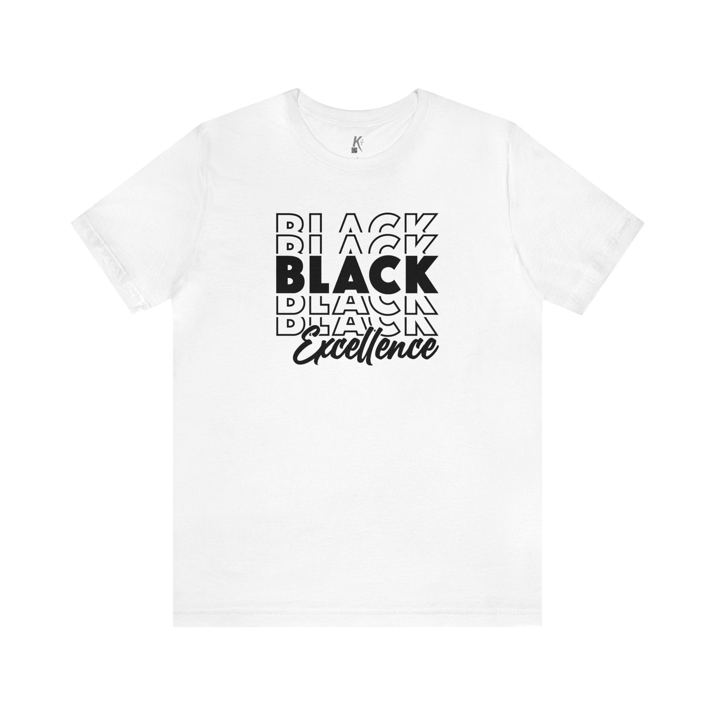 Unisex Jersey Short Sleeve Tee: Layered Black Excellence