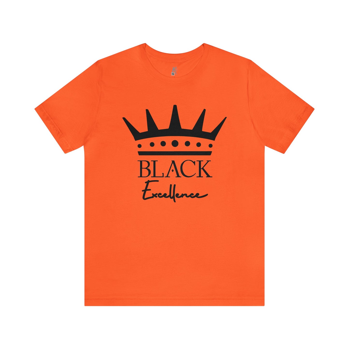 Unisex Jersey Short Sleeve Tee: Black Excellence with Crown