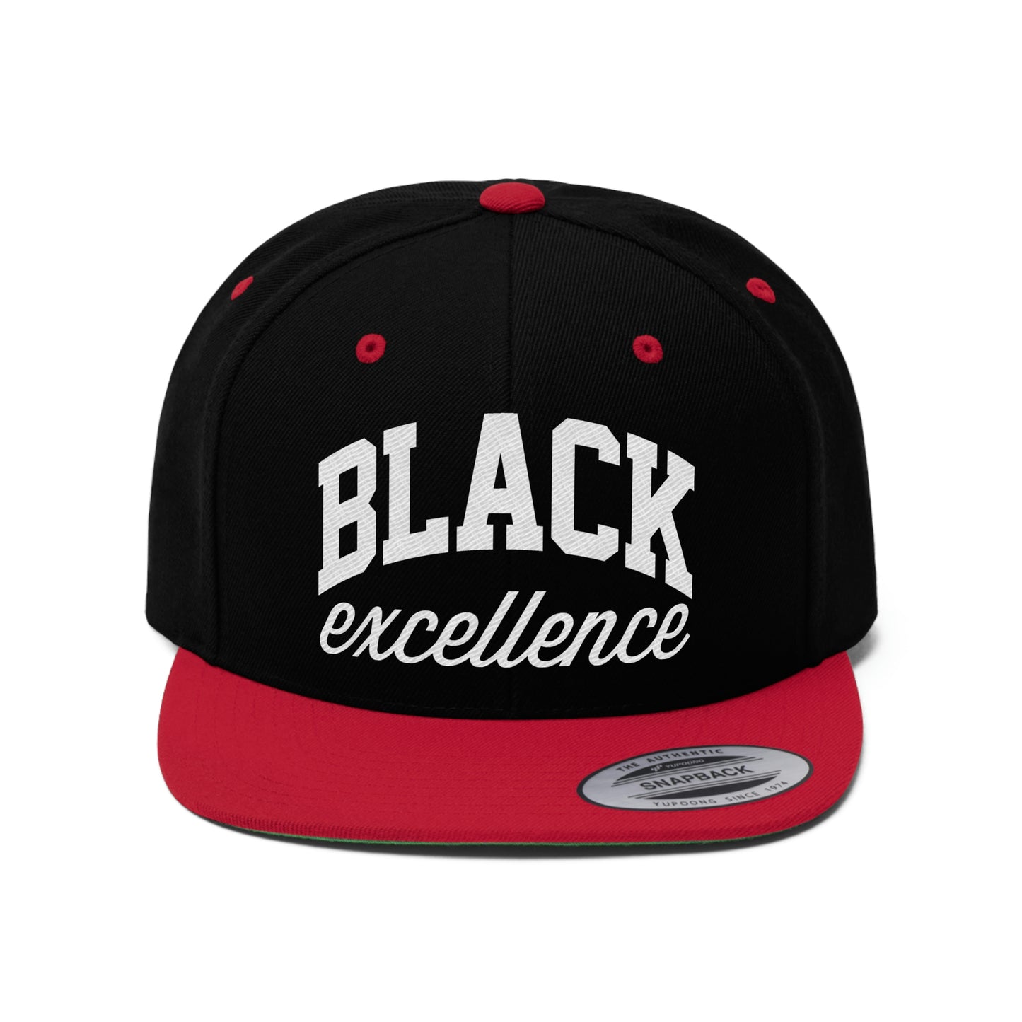 Black Excellence Unisex Flat Bill Hat