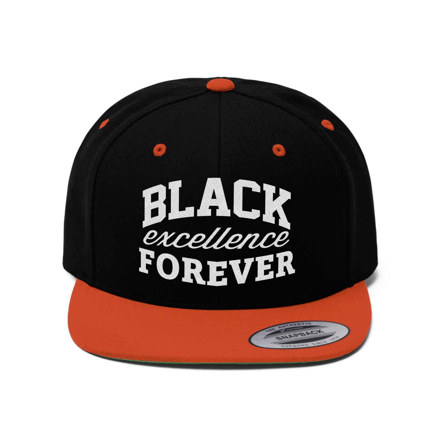 Black Excellence Forever Unisex Flat Bill Hat