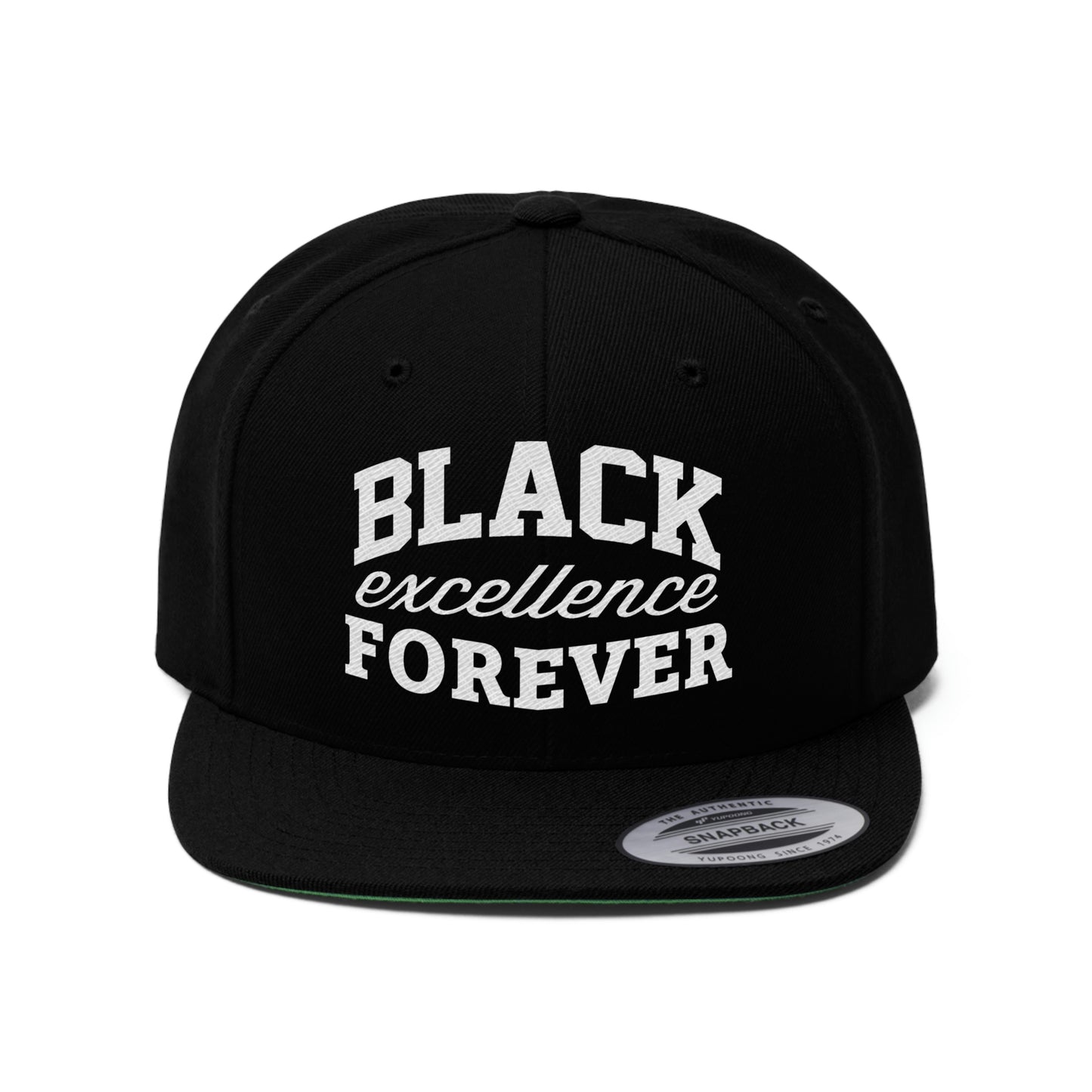 Black Excellence Forever Unisex Flat Bill Hat