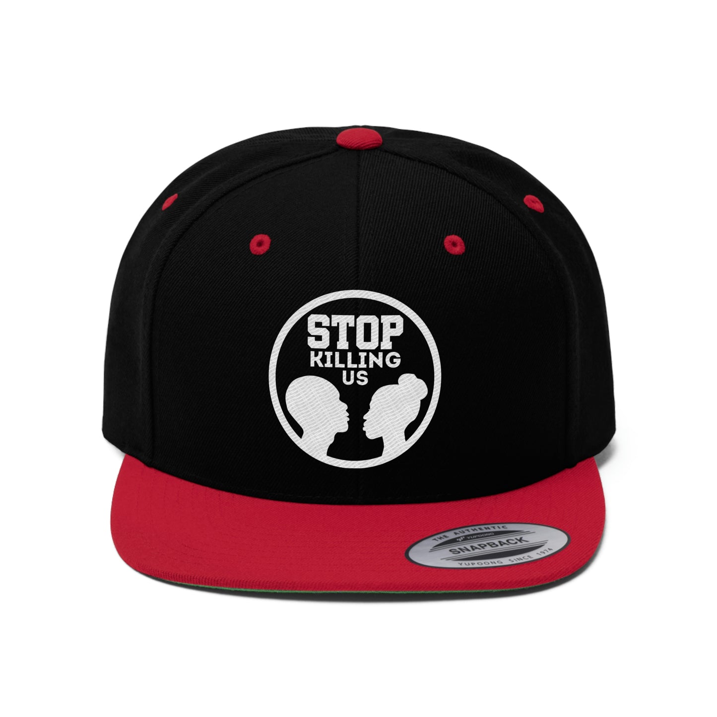 Unisex Flat Bill Hat: Stop Killing Us