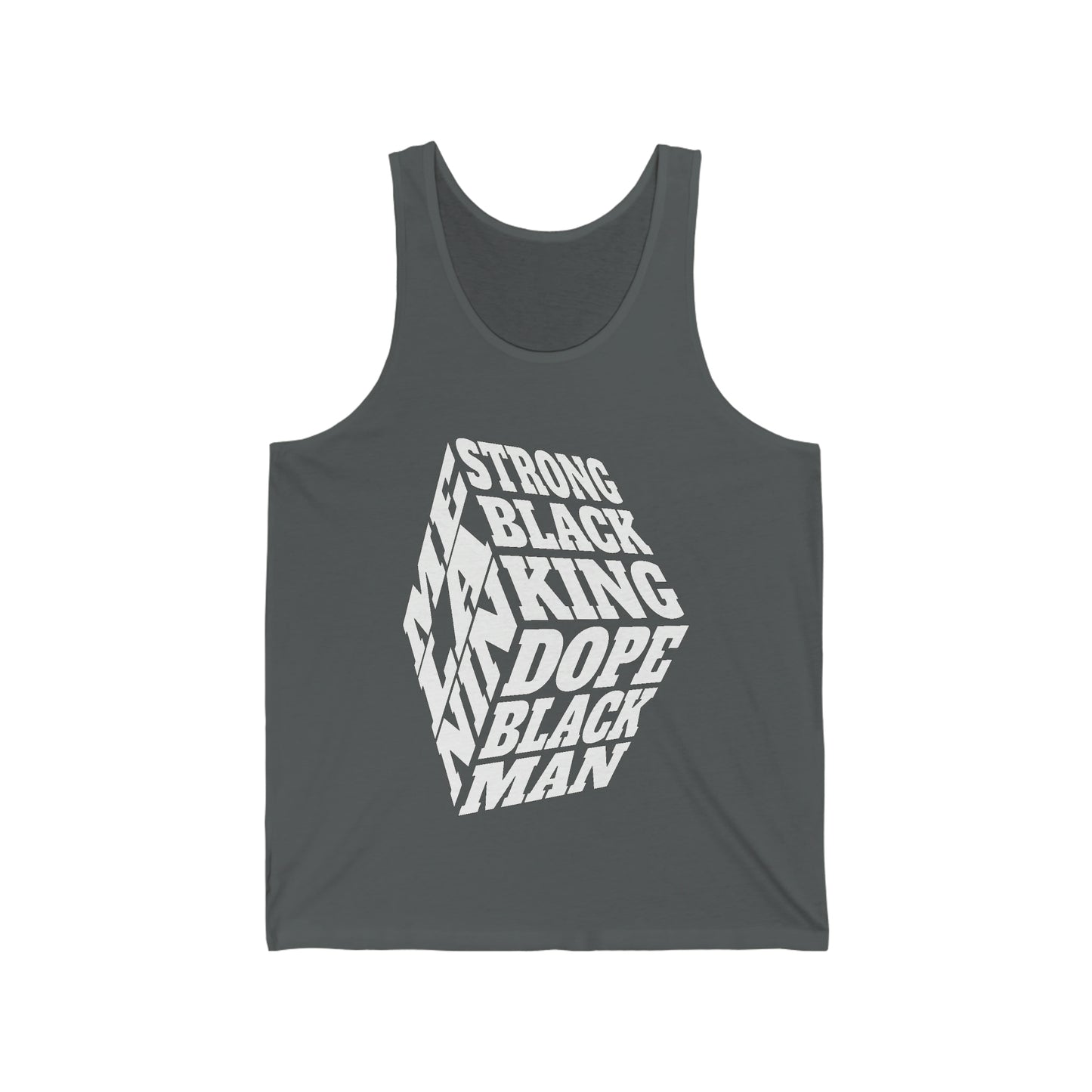 Unisex Jersey Tank: STRONG BLACK KING