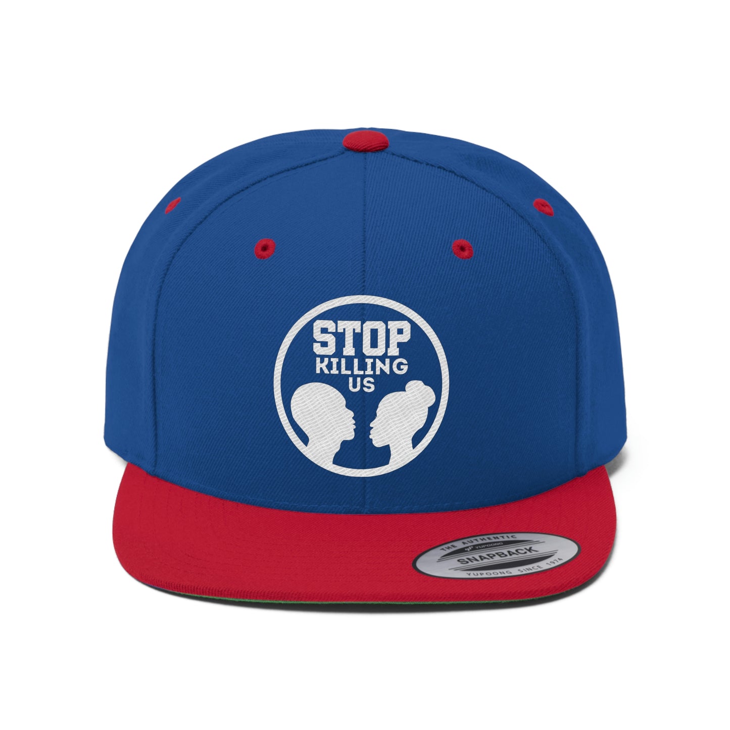 Unisex Flat Bill Hat: Stop Killing Us