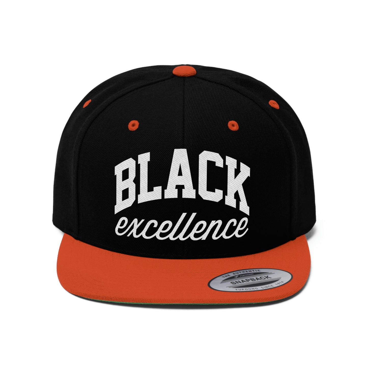 Black Excellence Unisex Flat Bill Hat