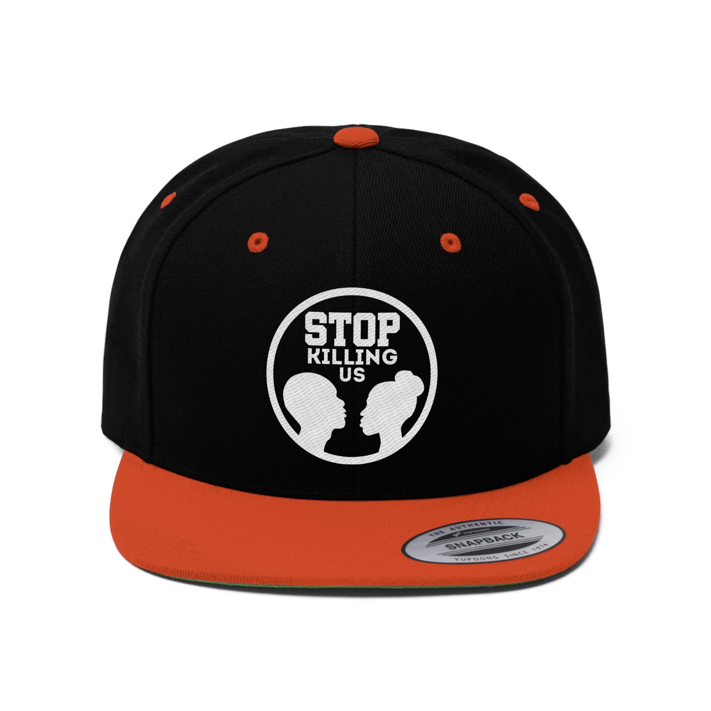 Unisex Flat Bill Hat: Stop Killing Us