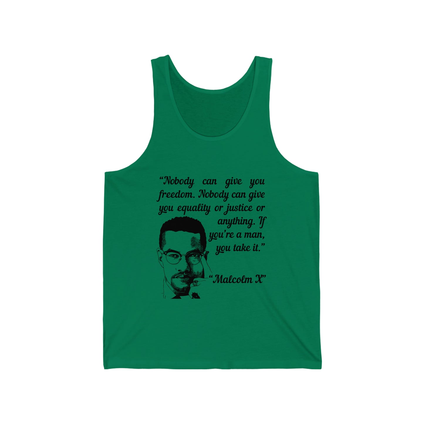 Unisex Jersey Tank: Malcolm X